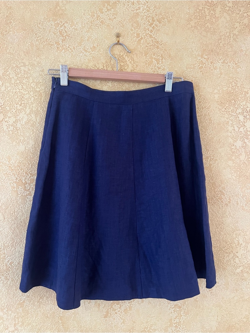 Joie Navy A-Line Midi Skirt